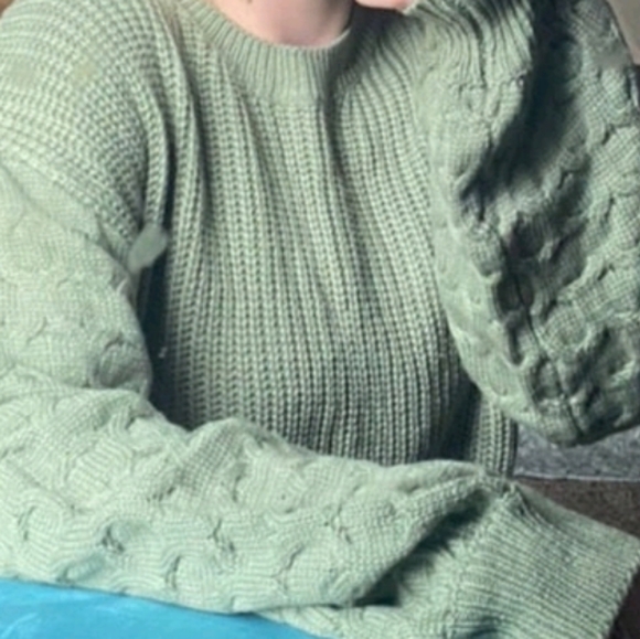 Statement Sleeves Sweater Top - Picture 12 of 12